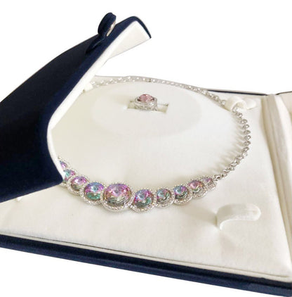 Blue Velvet Jewelry Box  (Jewelry Set)