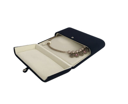 Dark Blue Velvet Banquet Large Necklace Gift Box