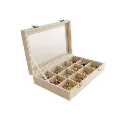 Premium Quality Stackable Rearrangeable Organizer with Glass Lid (Top Tray)